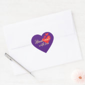 Personalisierte Hand aus Liebe Herz-Aufkleber (Umschlag)