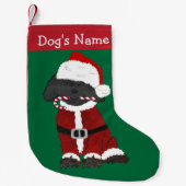 Personalisierte Hand gezeichnet Labradoodle Weihna Kleiner Weihnachtsstrumpf (Vorderseite)