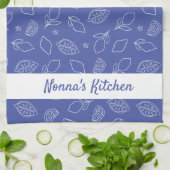 Personalisierte Hand gezogen italienische Lemons b Geschirrtuch (Gefaltet)