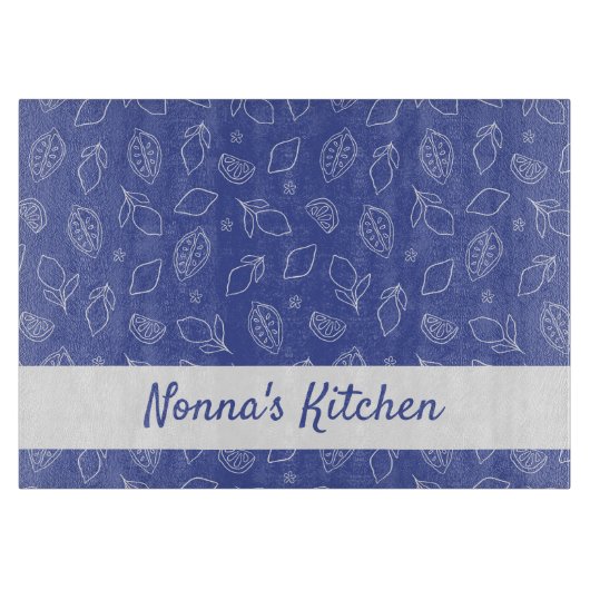 Personalisierte Hand gezogen italienische Lemons b Schneidebrett (Vorderseite)