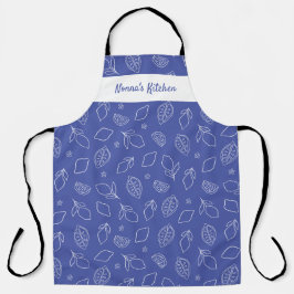 Personalisierte Hand gezogen italienische Lemons b Schürze