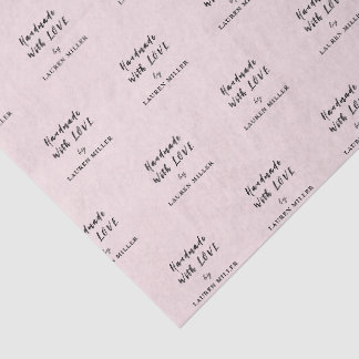 Personalisierte Handarbeit mit Liebe Blassrosa Seidenpapier