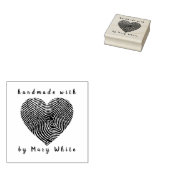 Personalisierte Handarbeit mit Liebe Fingerabdruck Gummistempel (Stempel)