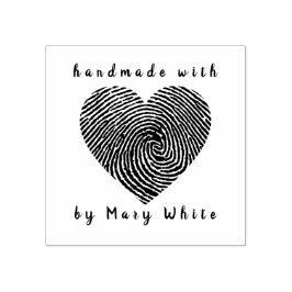 Personalisierte Handarbeit mit Liebe Fingerabdruck Gummistempel