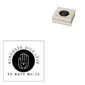 Personalisierte Handarbeit mit Liebe Herz Hand run Gummistempel (Stempel)