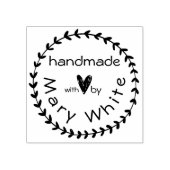 Personalisierte Handarbeit mit Liebe Kranz Gummistempel (Prägung)