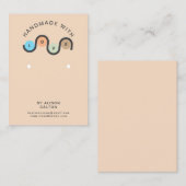 Personalisierte Handarbeit mit Liebe Ohrringe Schm Visitenkarte (Vorne/Hinten)