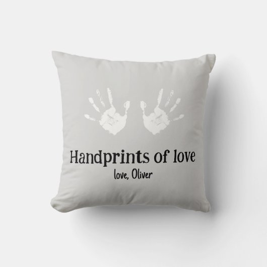 Personalisierte Handdrucke der Liebe Kinder Hände  Kissen (Vorderseite)