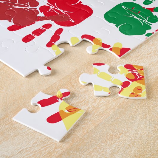 Personalisierte Handdrucke für Kinder Puzzle (Seite)