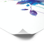 Personalisierte Handdruckfarbe mit Blume Kunst Fotodruck (Ecke)