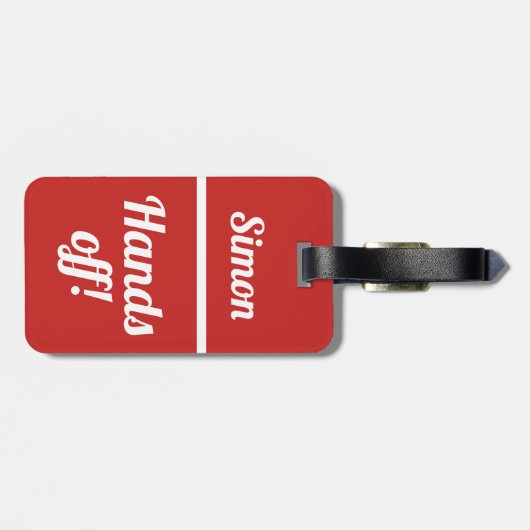 Personalisierte Hände aus| Funny Lugtag Gepäckanhänger (Rückseite horizontal)