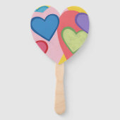 Personalisierte Handfans mit farbenfrohen Lagen Fächer (Vorderseite)