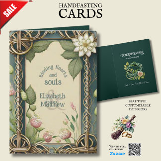PERSONALISIERTE HANDFASTING IRISH CELTIC WISSEN KARTE