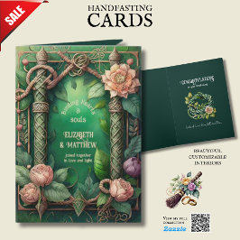 PERSONALISIERTE HANDFASTING IRISH CELTIC WISSEN KARTE