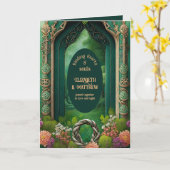 PERSONALISIERTE HANDFASTING IRISH CELTIC WISSEN KARTE (Gelbe Blume)