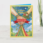 PERSONALISIERTE HANDFASTKARTE PAGAN CELTIC DROID KARTE (Vorderseite)