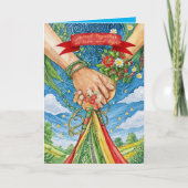 PERSONALISIERTE HANDFASTKARTE PAGAN CELTIC DROID KARTE (Vorderseite)