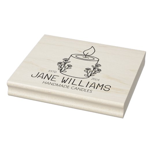 Personalisierte handgefertigte Kerzen, große Gummistempel (Stempel)