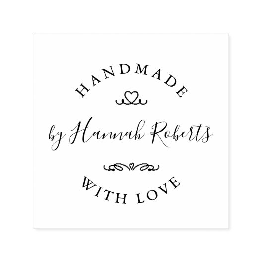 Personalisierte handgefertigte selbstfarbige Brief Permastempel (Design)