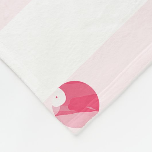 Personalisierte Handgemälde Bunny Glitzer Fleecedecke (Ecke)