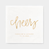 Personalisierte handgeschriebene Beifall Servietten Mit Folie (Vorderseite)