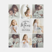 Personalisierte handgeschriebene Liebe Mama 8-Foto Fleecedecke (Vorderseite)