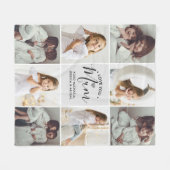 Personalisierte handgeschriebene Liebe Sie Mum 8-F Fleecedecke (Vorderseite (Horizontal))