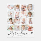 Personalisierte handgeschriebene Liebe Sie Oma 16 Fleecedecke (Vorderseite)