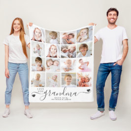 Personalisierte handgeschriebene Liebe Sie Oma 16 Fleecedecke
