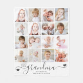 Personalisierte handgeschriebene Liebe Sie Oma 16 Fleecedecke (Vorderseite)