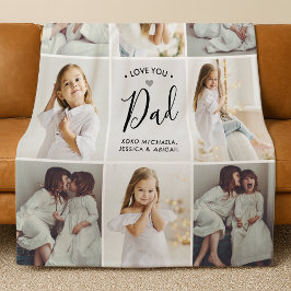Personalisierte handgeschriebene Liebe Vater 8-Fot Fleecedecke