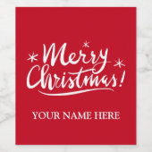 Personalisierte handgeschriebene Schrift Frohe Wei Weinetikett (Einzelnes Label)