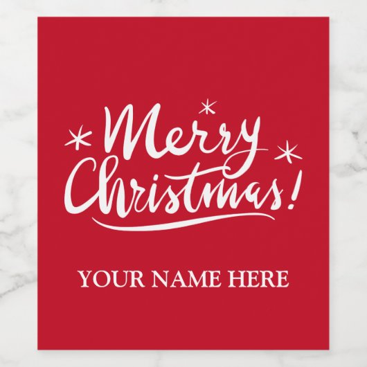 Personalisierte handgeschriebene Schrift Frohe Wei Weinetikett (Einzelnes Label)