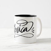 Personalisierte handgeschriebene Tasse mit dem Nam (VorderseiteRechts)