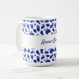 Personalisierte Handgezeichnete italienische Blaul Kaffeetasse