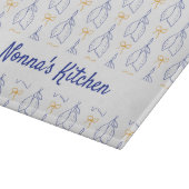 Personalisierte Handgezeichnete italienische Blaul Schneidebrett (Ecke)