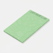 Personalisierte handgezeichnete Schule liefert Mus Post-it Klebezettel (angewinkelt)