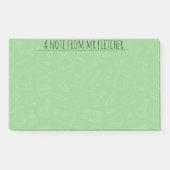 Personalisierte handgezeichnete Schule liefert Mus Post-it Klebezettel (Vorderseite)