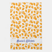 Personalisierte, handgezogene Gelbe Zitronen Geschirrtuch (Vertikal)