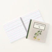 Personalisierte, handgezogene, wachsende Zitronen Notizblock (Innenseite)