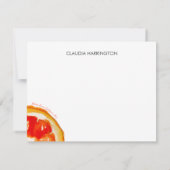 Personalisierte handIllustrierte Zitrusfrüchte bot Mitteilungskarte (Rückseite)