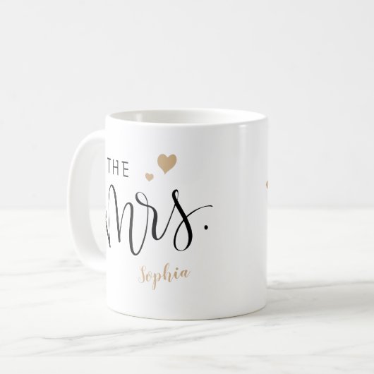 Personalisierte Handschrift der mrs-Tasse Kaffeetasse (Vorderseite Links)