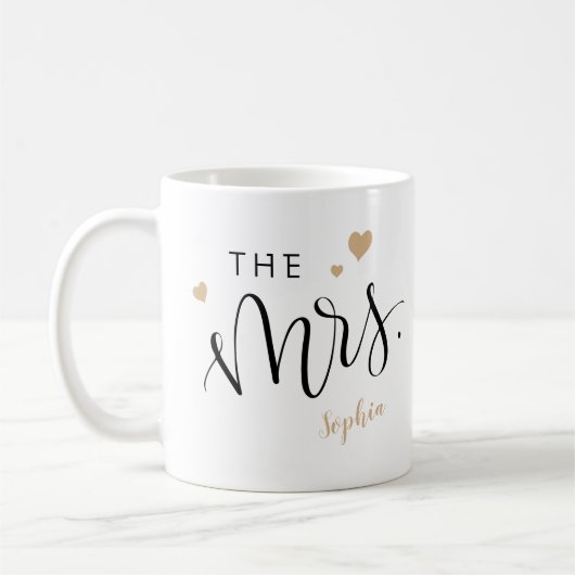 Personalisierte Handschrift der mrs-Tasse Kaffeetasse (Links)