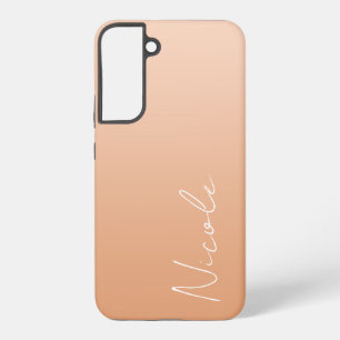 Personalisierte Handschrift in orangem Gradient Samsung Galaxy Hülle
