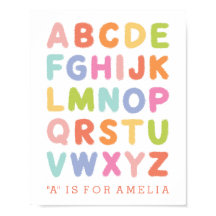 Personalisierte Handschrift Regenbogen Alphabet dr
