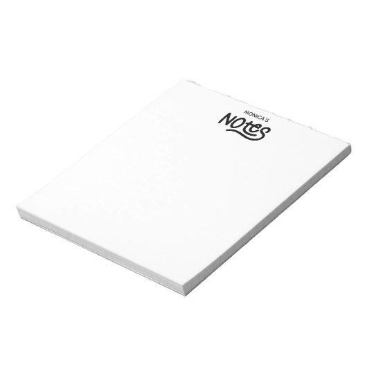 Personalisierte Handschrift-Typografie Notizblock (Rotiert)