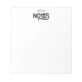 Personalisierte Handschrift-Typografie Notizblock (Vorderseite)