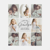 Personalisierte handschriftliche Liebe Sie Opa 8 F Fleecedecke (Vorderseite)