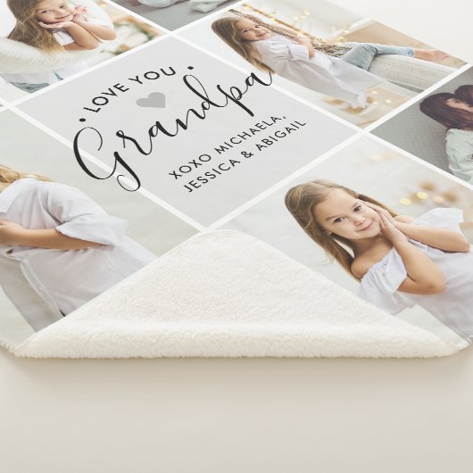 Personalisierte handschriftliche Liebe Sie Opa 8 F Sherpadecke (3/4)