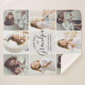 Personalisierte handschriftliche Liebe Sie Opa 8 F Sherpadecke (Vorderseite (Horizontal))